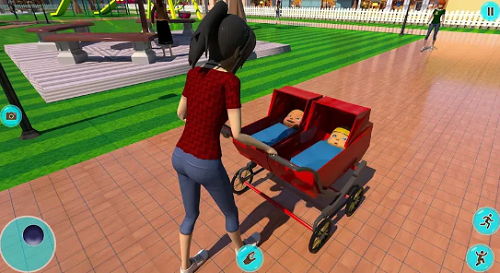 双胞胎婴儿母亲模拟器3D