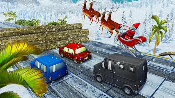 圣诞童车比赛